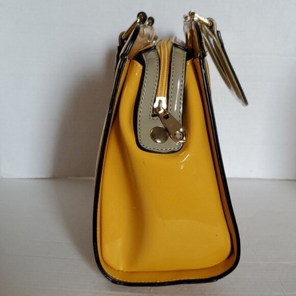 Uddini Patent Leather Satchel Handle Top Bag Shoulder Crossbody Purse Handbag - Picture 8 of 17